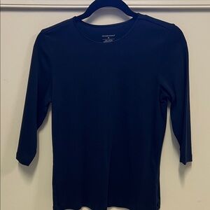 Christopher & Banks Navy 3/4 Long Sleeve Top